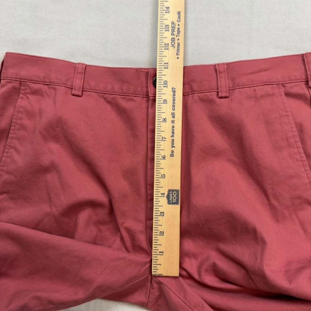 Brooks‎ Brothers 346 Chinos Coral/Salmon Cotton Flat Front Mens Pants 35x30